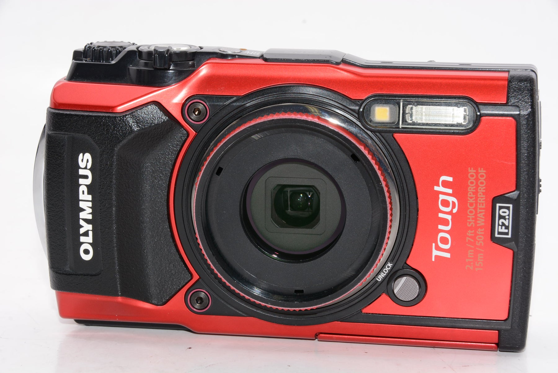 【外観特上級】OLYMPUS デジタルカメラ Tough TG-5 レッド 1200万画素CMOS F2.0 15m 防水 100kgf耐荷重 GPS+電子コンパス&内蔵Wi-Fi TG-5 RED