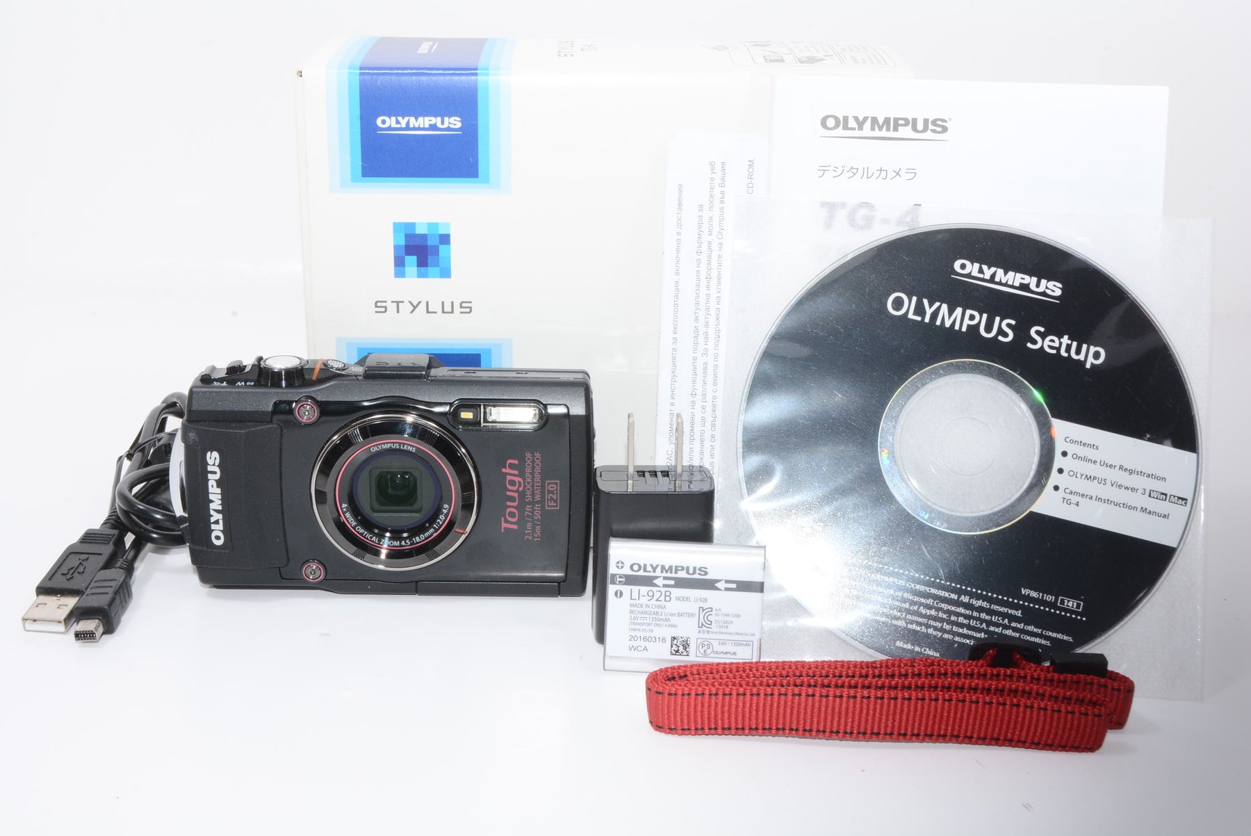 【ほぼ新品】OLYMPUS デジタルカメラ STYLUS TG-4 Tough ブラック