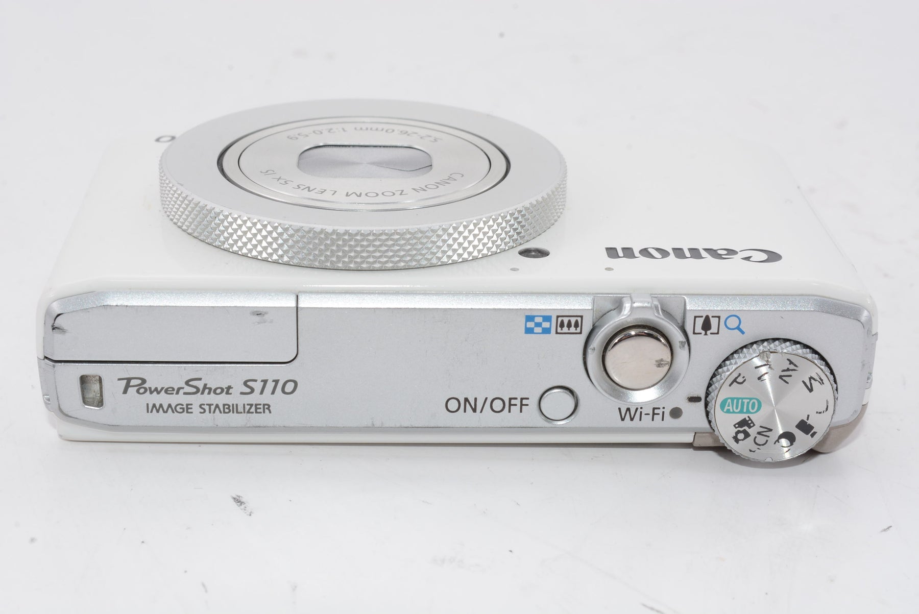 【外観並級】Canon デジタルカメラ PowerShot S110 約1210万画素 F2.0 光学5倍ズーム ホワイト PSS110(WH)