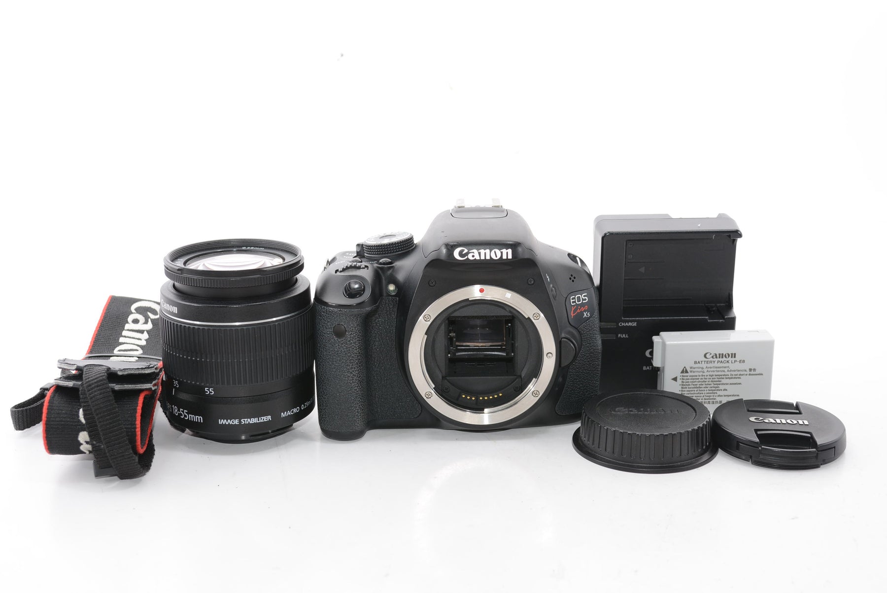 【外観並級】Canon デジタル一眼レフカメラ EOS Kiss X5 レンズキット EF-S18-55mm F3.5-5.6 IS II付属 KISSX5-1855IS2LK