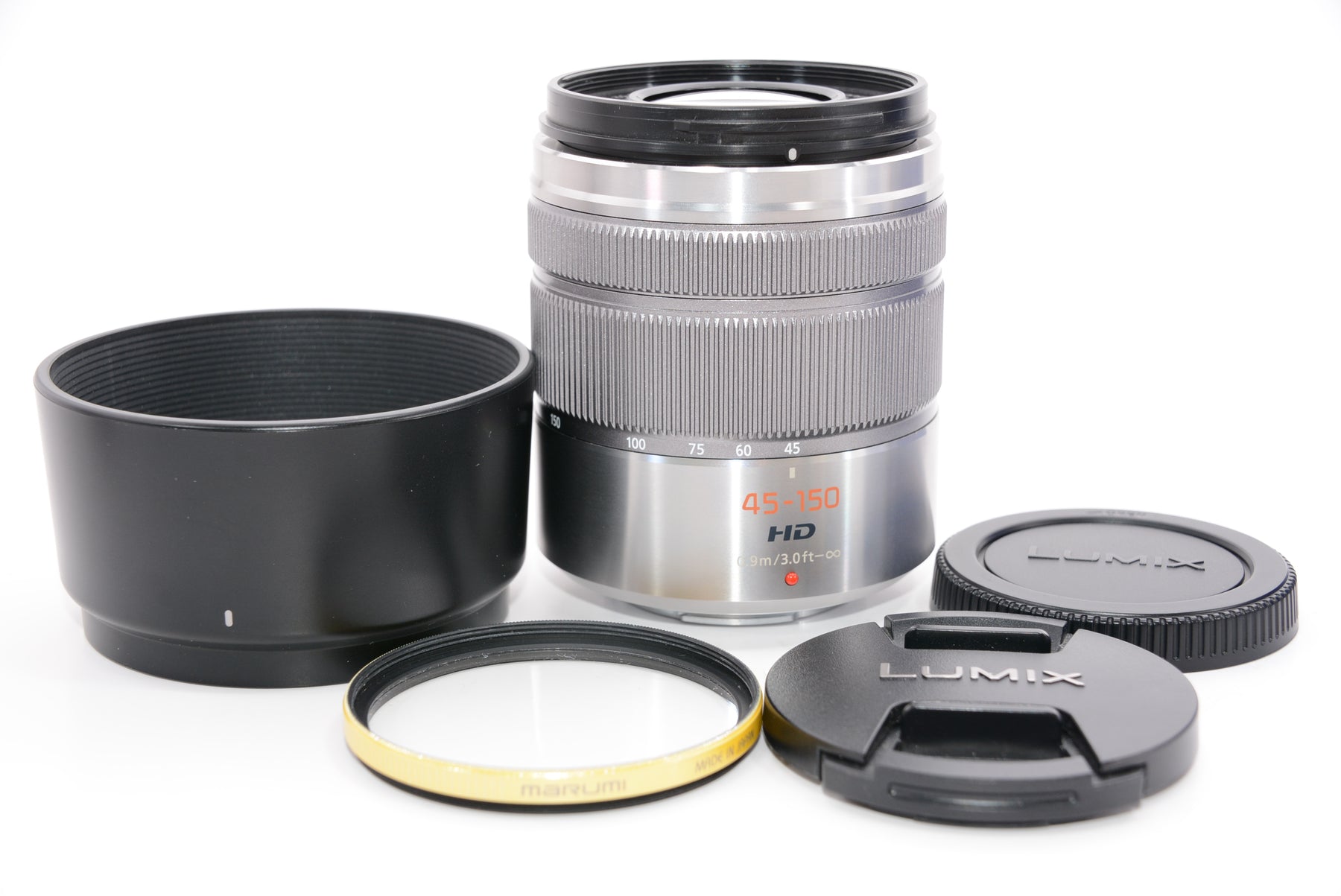 【外観特上級】パナソニック 望遠ズームレンズ マイクロフォーサーズ用 ルミックス G VARIO 45-150mm/F4.0-5.6 ASPH. /MEGA O.I.S. シルバー H-FS45150-S