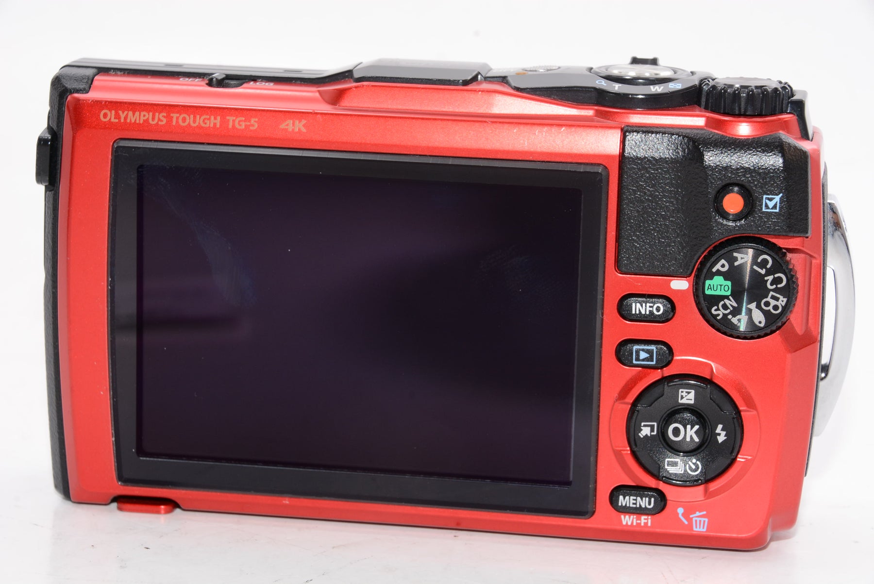 【外観特上級】OLYMPUS デジタルカメラ Tough TG-5 レッド 1200万画素CMOS F2.0 15m 防水 100kgf耐荷重 GPS+電子コンパス&内蔵Wi-Fi TG-5 RED