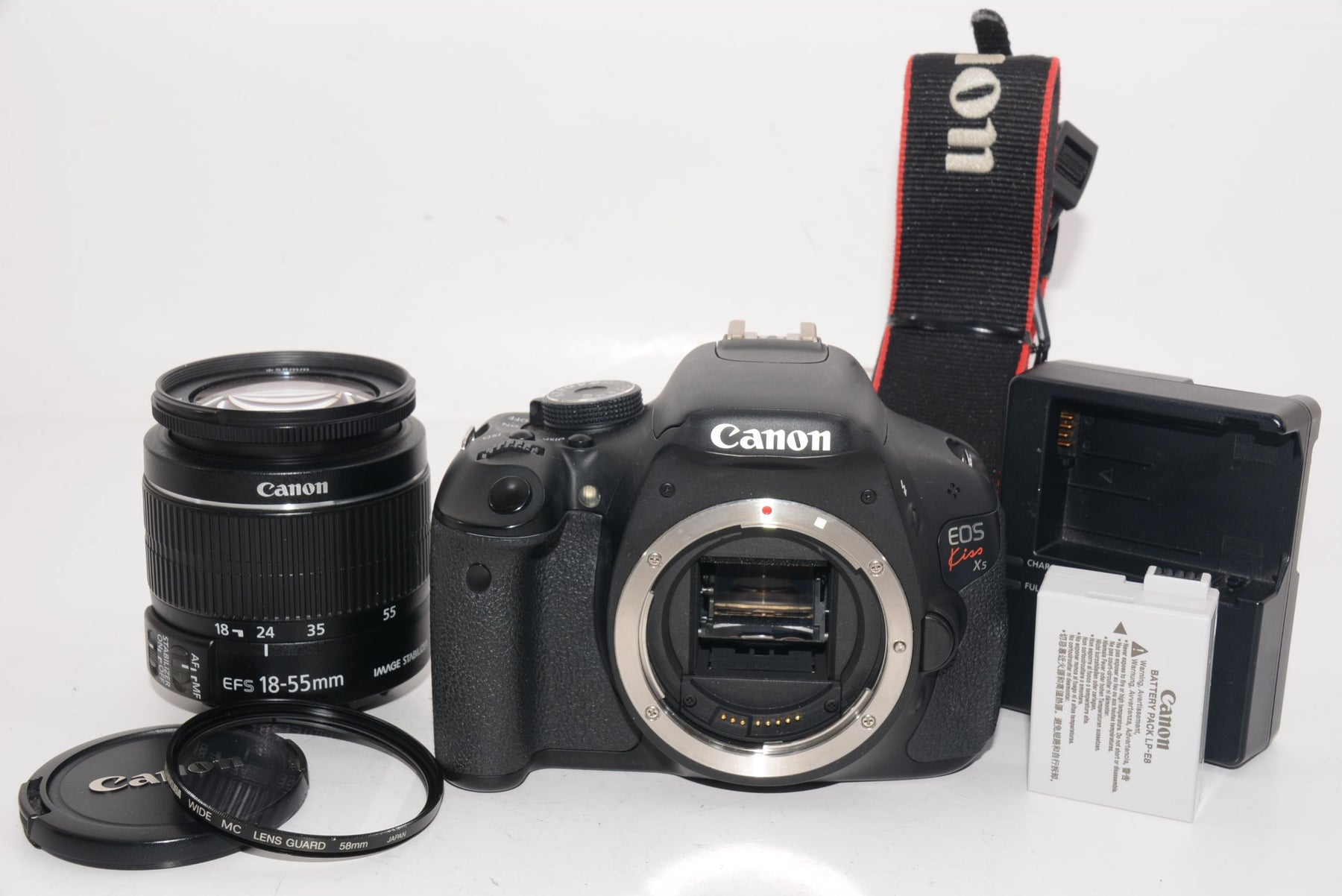 【外観特上級】Canon デジタル一眼レフカメラ EOS Kiss X5 レンズキット EF-S18-55mm F3.5-5.6 IS II付属 KISSX5-1855IS2LK