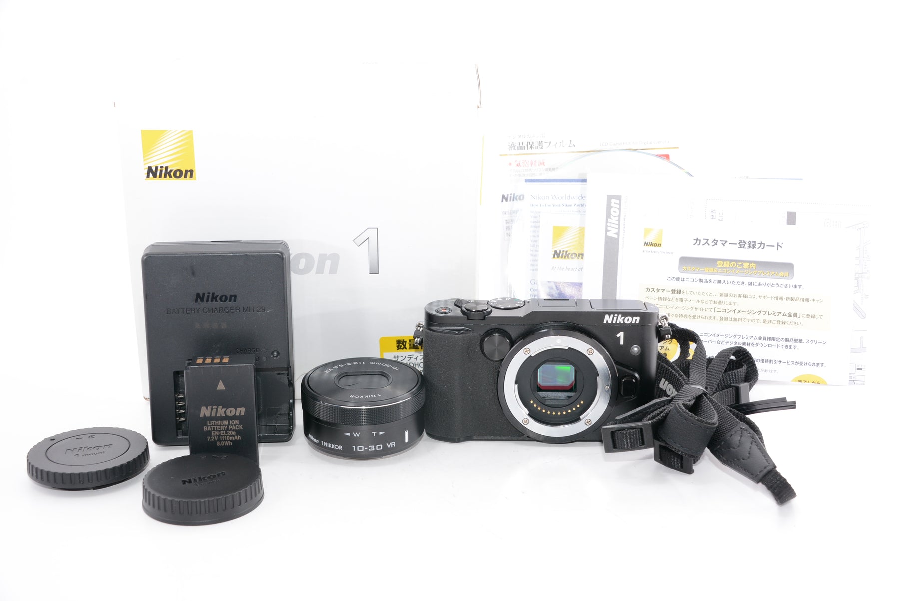 【外観特上級】Nikon ミラーレス一眼Nikon 1 V3 標準パワーズームレンズキット ブラック N1V3HPLKBK
