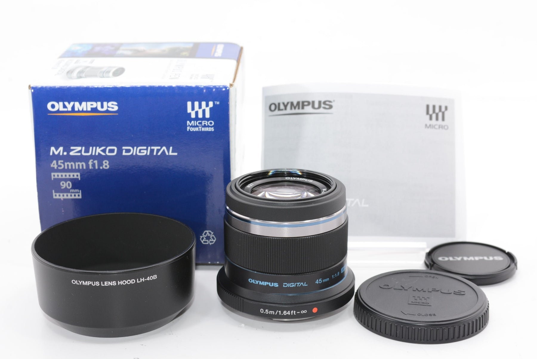 【外観特上級】OLYMPUS 単焦点レンズ M.ZUIKO DIGITAL 45mm F1.8 ブラック