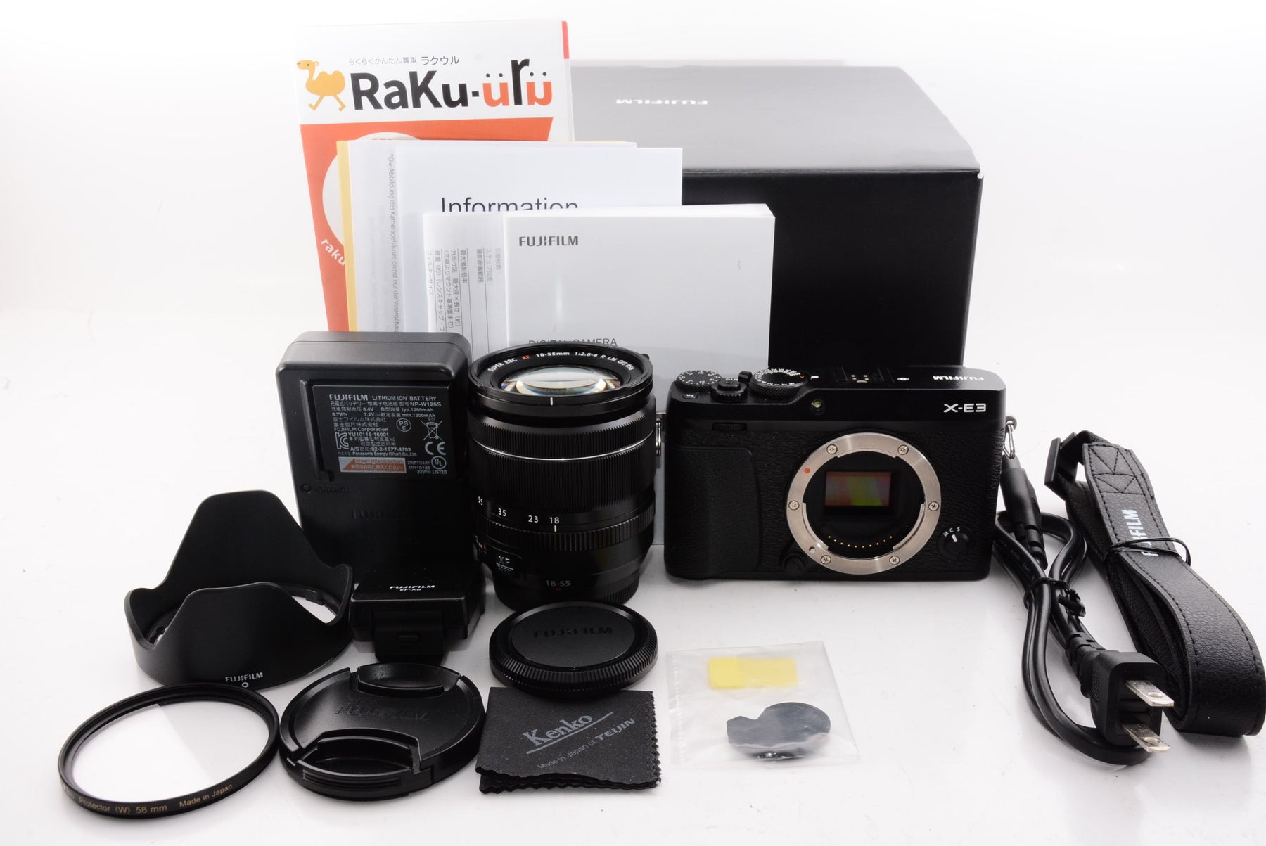 【外観特上級】FUJIFILM ミラーレス一眼カメラ X-E3レンズキットブラック X-E3LK-B