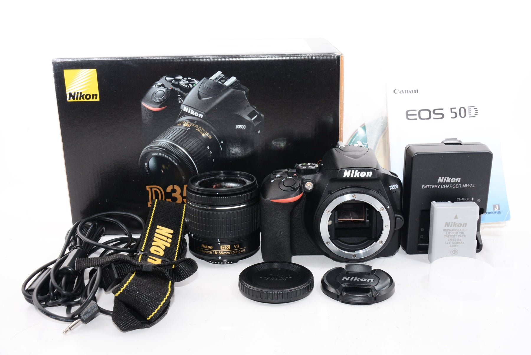 【外観特上級】Nikon デジタル一眼レフカメラ D3500 AF-P 18-55 VR レンズキット D3500LK