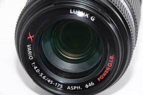 【外観特上級】パナソニック 望遠ズームレンズ マイクロフォーサーズ用 ルミックス G X VARIO PZ 45-175mm/F4.0-5.6 ASPH./POWER O.I.S. シルバー H-PS45175-S