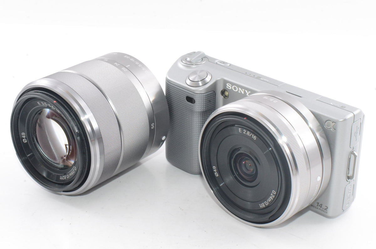 【外観特上級】ソニー SONY ミラーレス一眼α NEX-5 ダブルレンズキット シルバー NEX-5D/S