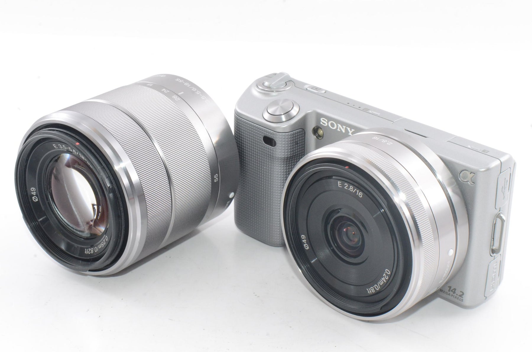 【外観特上級】ソニー SONY ミラーレス一眼α NEX-5 ダブルレンズキット シルバー NEX-5D/S