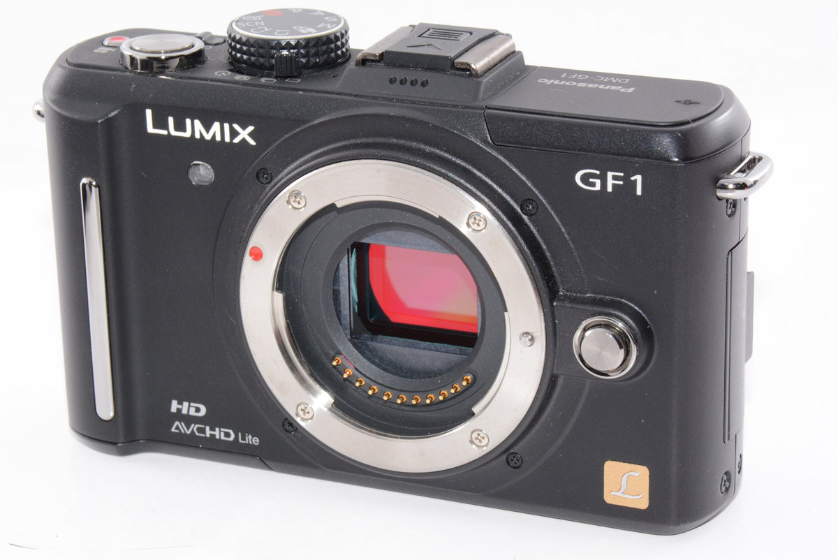 【外観並級】パナソニック ミラーレス一眼カメラ GF1 レンズキット(20mm/F1.7パンケーキレンズ付属) エスプリブラック DMC-GF1C-K