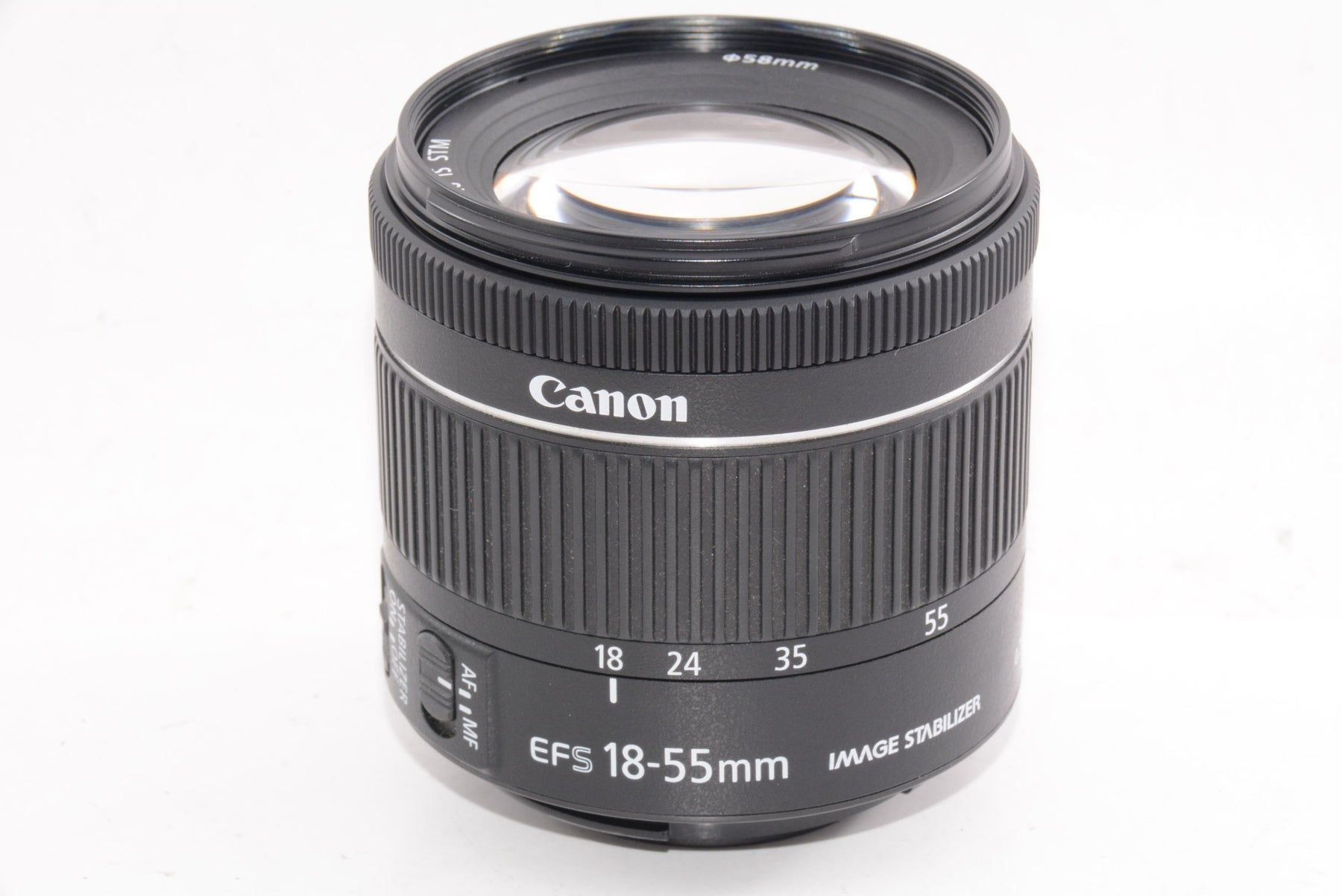【外観並級】Canon 標準ズームレンズ EF-S18-55mm F4.0-5.6IS STM