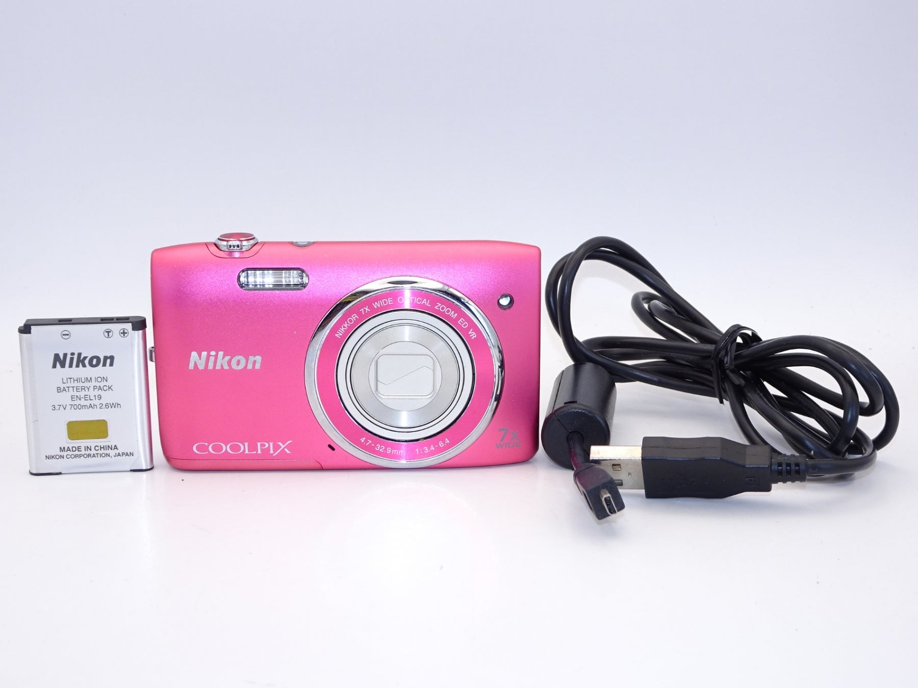 【外観特上級】Nikon デジタルカメラ COOLPIX (クールピクス) S3300 ストロベリーピンク S3300PK