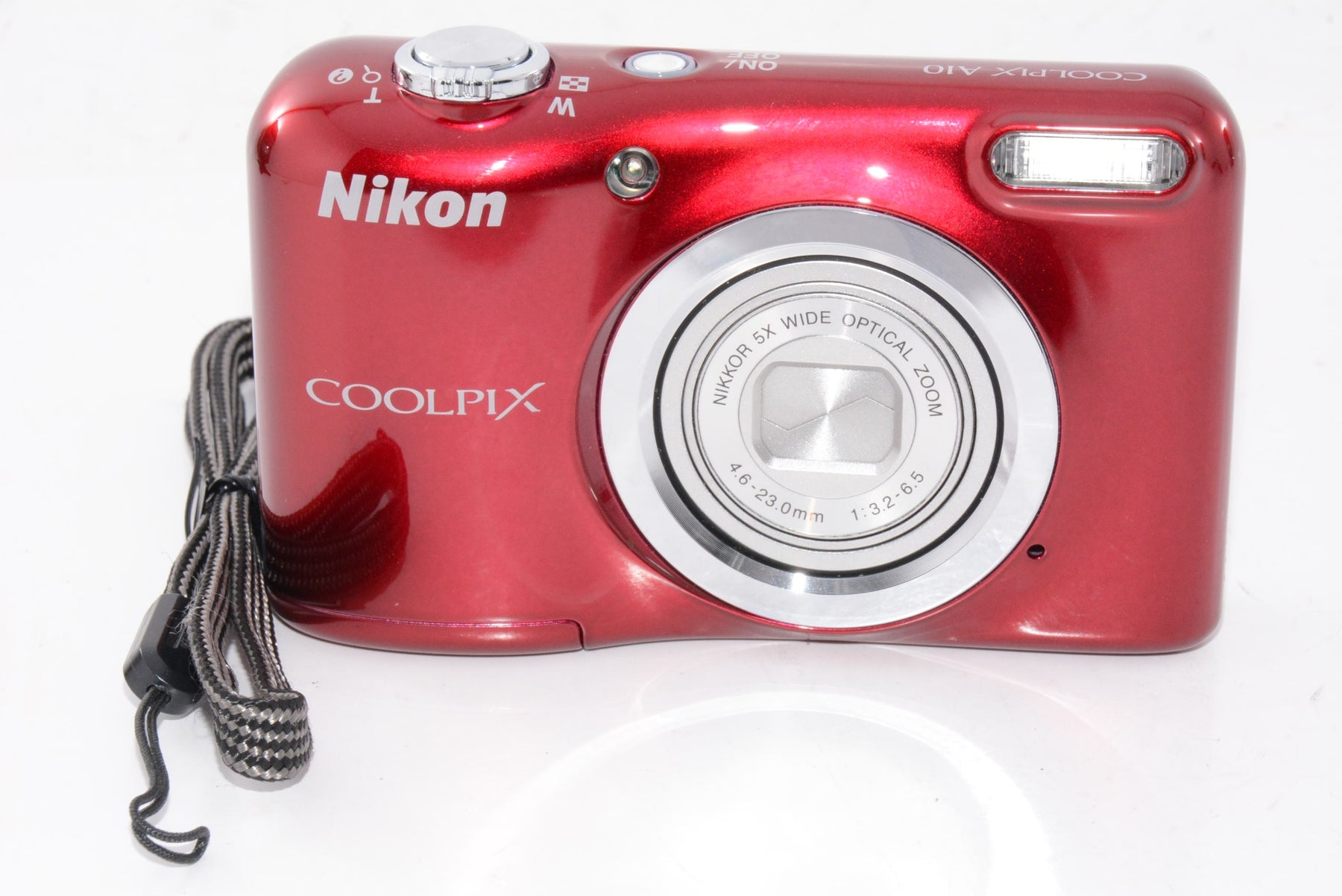 【外観特上級】Nikon デジタルカメラ COOLPIX A10 レッド 光学5倍ズーム 1614万画素 乾電池タイプ A10RD