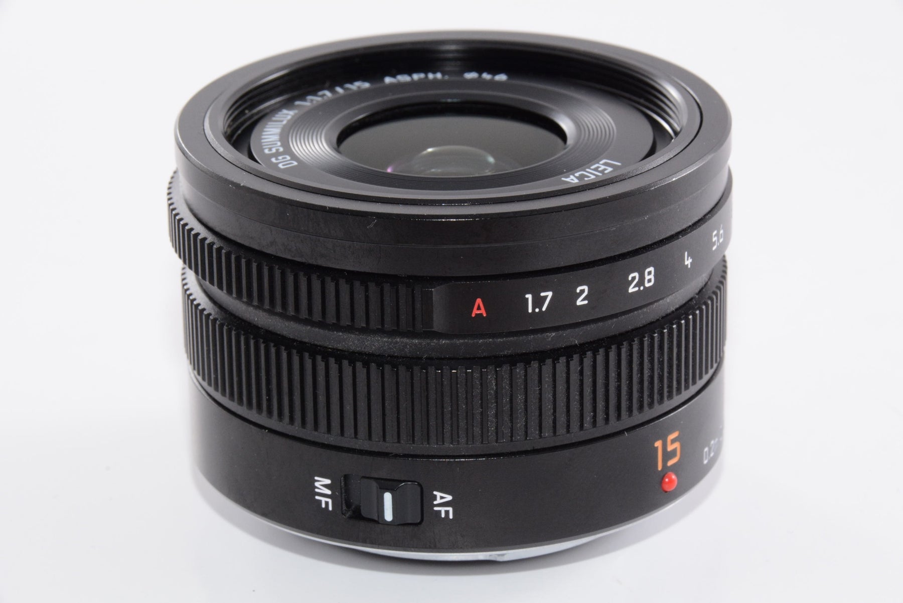 【外観特上級】パナソニック 単焦点 広角レンズ マイクロフォーサーズ用 ライカ DG SUMMILUX 15mm/F1.7 ASPH. ブラック H-X015-K