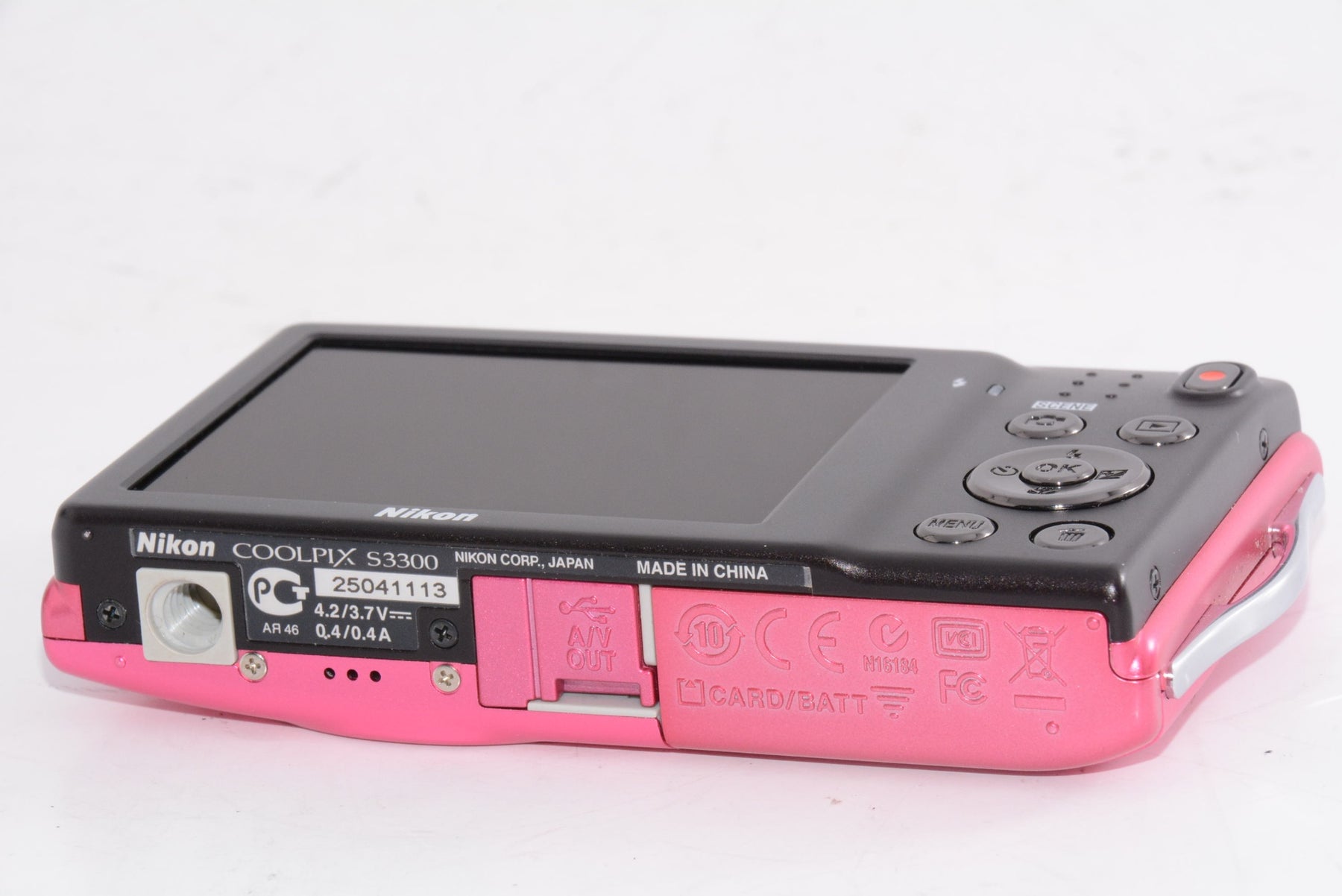 【外観特上級】Nikon デジタルカメラ COOLPIX (クールピクス) S3300 ストロベリーピンク S3300PK