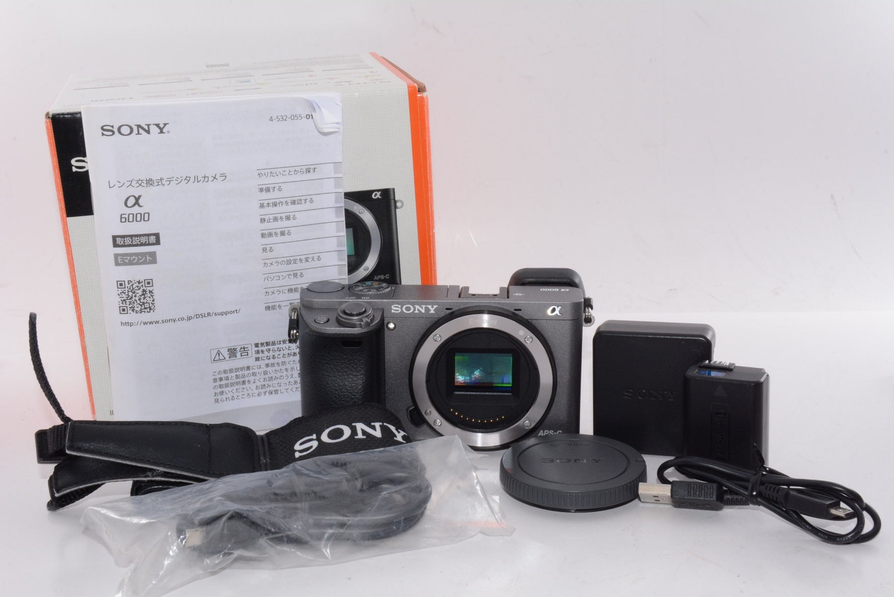 【外観特上級】ソニー ミラーレス一眼 α6000 ボディ グラファイトグレー ILCE-6000