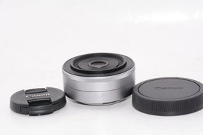 【外観並級】Canon 単焦点広角レンズ EF-M22mm F2 STM シルバー ミラーレス一眼対応 EF-M222STMSL
