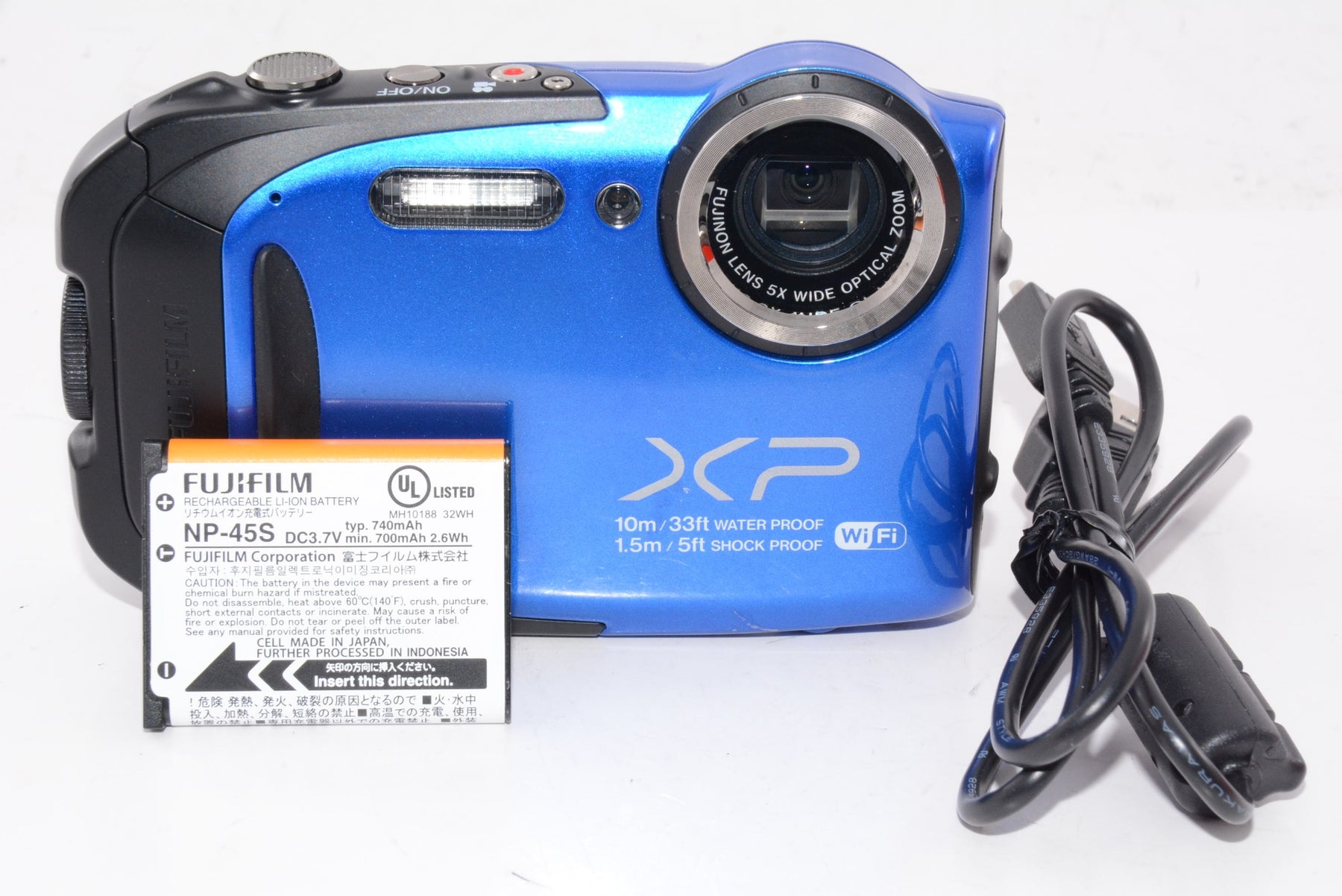 【外観並級】FUJIFILM デジタルカメラ XP70BL ブルー