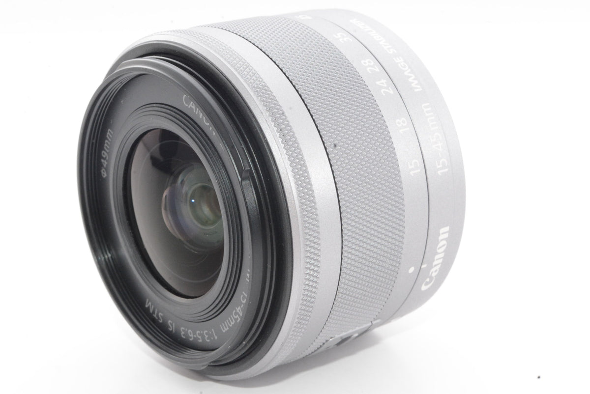 【外観特上級】Canon 標準ズームレンズ EF-M15-45mm F3.5-6.3IS STM(シルバー) ミラーレス一眼対応 EF-M15-45ISSTMSL