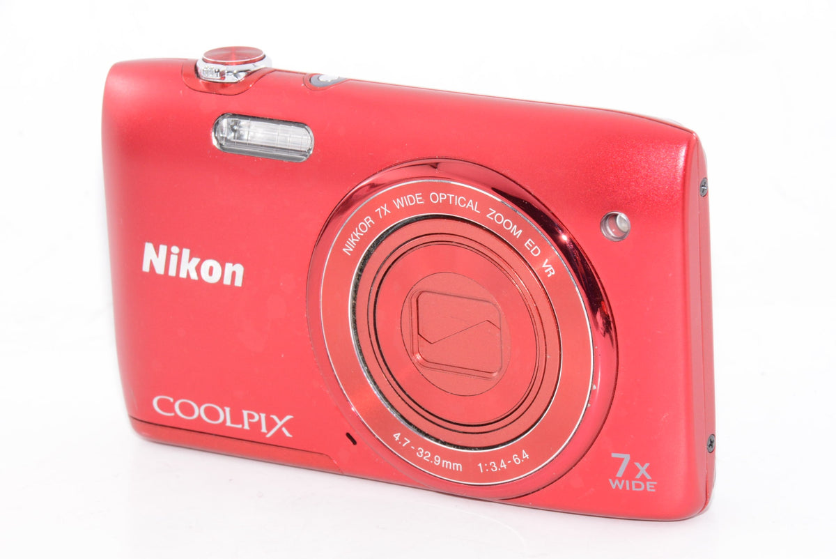 【外観特上級】Nikon デジタルカメラ COOLPIX S3500 光学7倍ズーム 有効画素数 2005万画素 ラズベリーレッド S3500RD