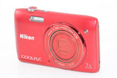 【外観特上級】Nikon デジタルカメラ COOLPIX S3500 光学7倍ズーム 有効画素数 2005万画素 ラズベリーレッド S3500RD