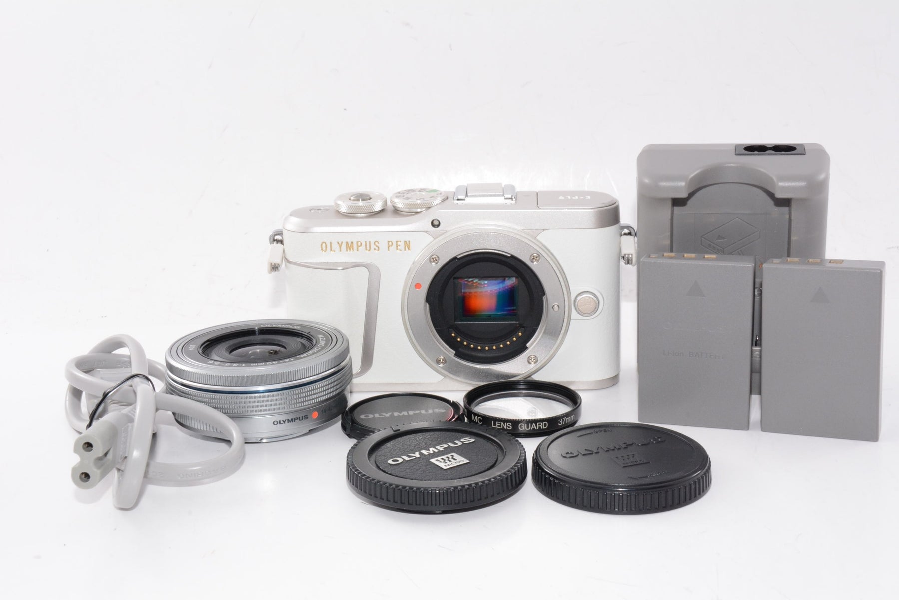 【外観並級】OLYMPUS ミラーレス一眼カメラ PEN E-PL9 レンズキット ホワイト