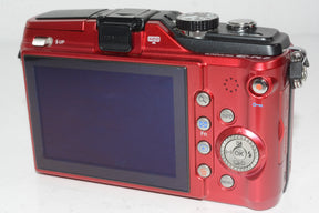 【外観並級】OLYMPUS ミラーレス一眼 E-PL2 ダブルズームキット レッド