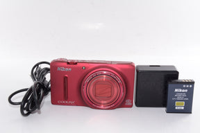 【外観並級】Nikon デジタルカメラ COOLPIX S9500 光学22倍ズーム Wi-Fi対応 ヴェルヴェットレッド S9500RD
