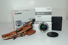 【外観並級】Canon ミラーレス一眼カメラ EOS M100 ボディー(ホワイト) EOSM100WH-BODY