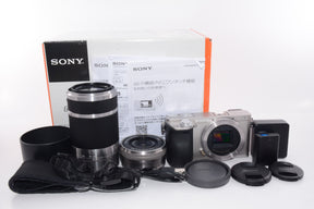 【外観並級】SONY ミラーレス一眼 α6000 ダブルズームレンズキット シルバー ILCE-6000Y S
