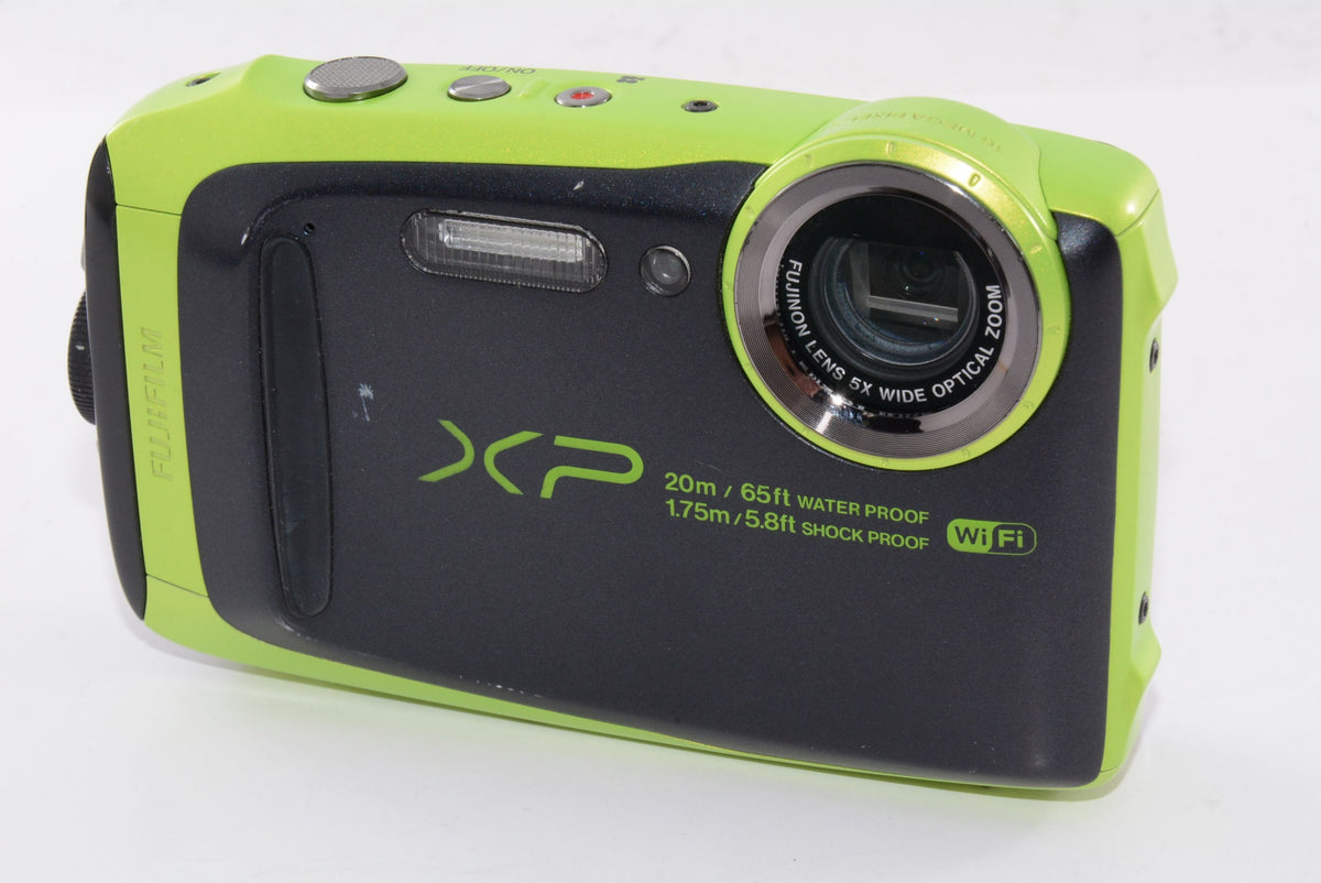 【外観並級】FUJIFILM デジタルカメラ XP120 ライム 防水 FX-XP120LM