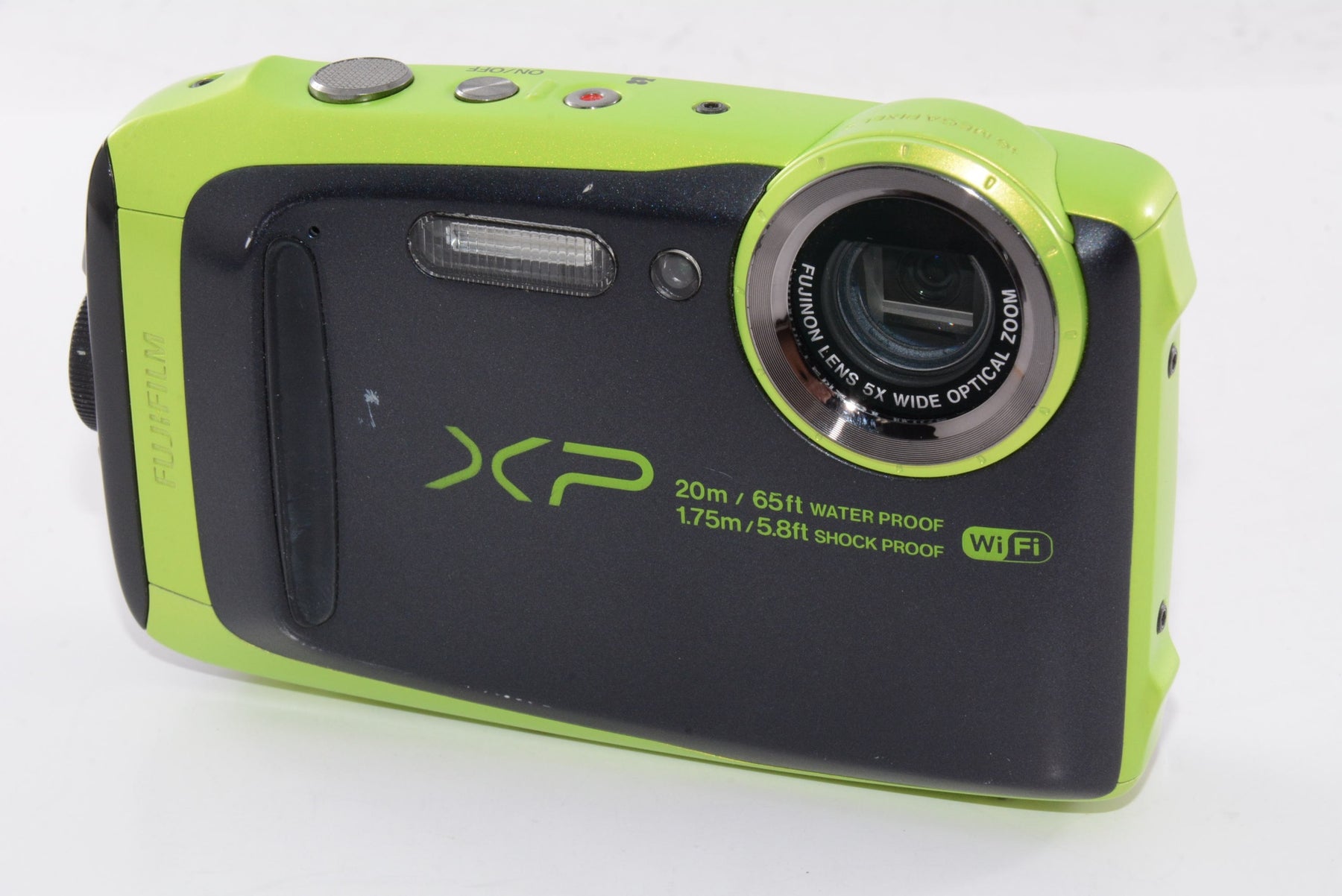 【外観並級】FUJIFILM デジタルカメラ XP120 ライム 防水 FX-XP120LM