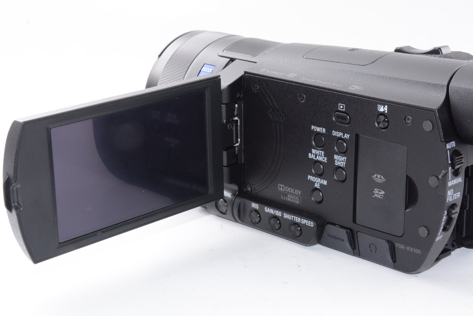 【ほぼ新品】ソニー SONY ビデオカメラ FDR-AX100 4K 光学12倍 ブラック Handycam FDR-AX100 BC