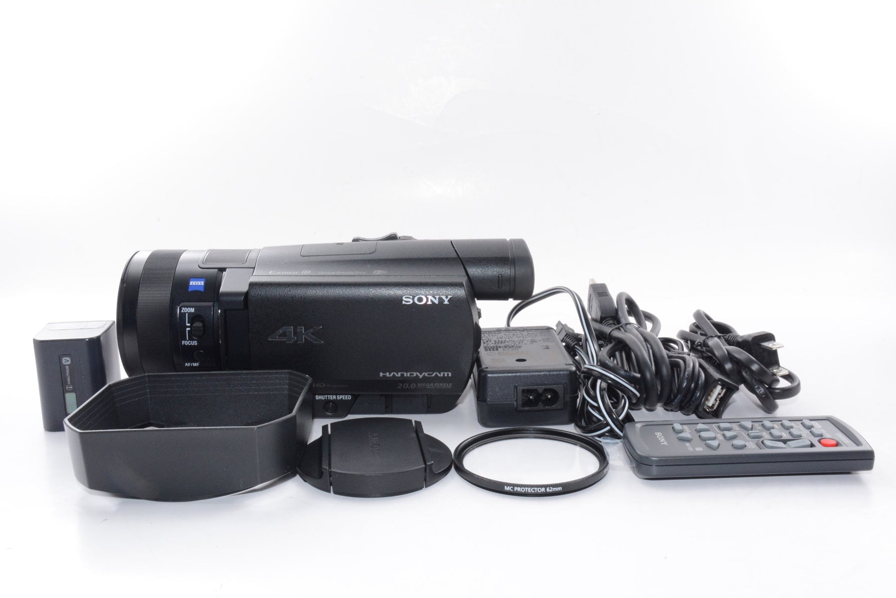 【ほぼ新品】ソニー SONY ビデオカメラ FDR-AX100 4K 光学12倍 ブラック Handycam FDR-AX100 BC