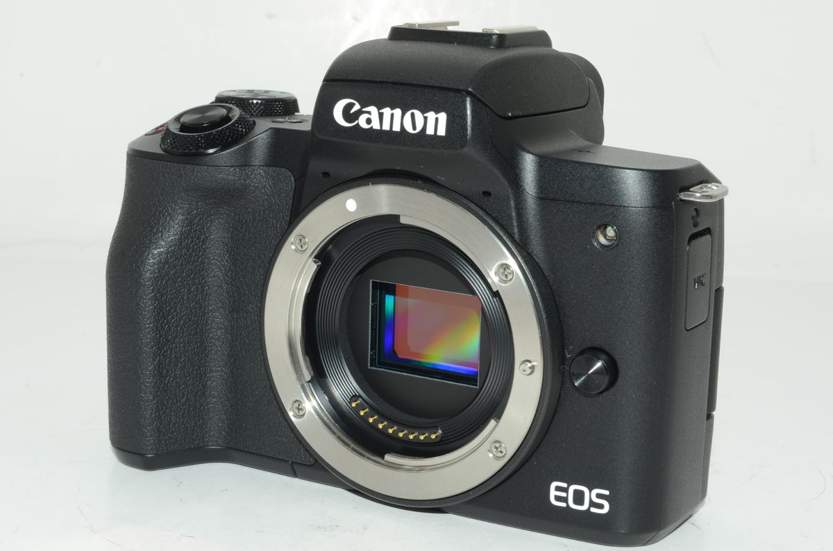 【外観特上級】Canon ミラーレス一眼カメラ EOS Kiss M2 ダブルズームキット ブラック KISSM2BK-WZK