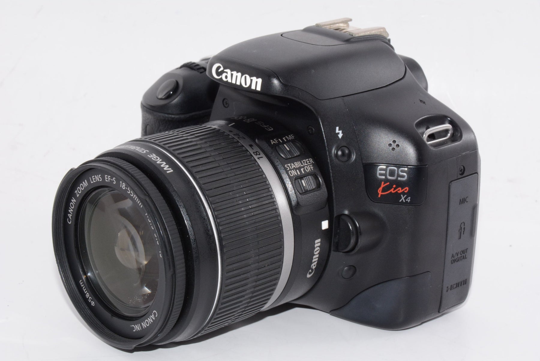【外観並級】Canon デジタル一眼レフカメラ EOS Kiss X4 EF-S 18-55 IS レンズキット KISSX4-1855ISLK