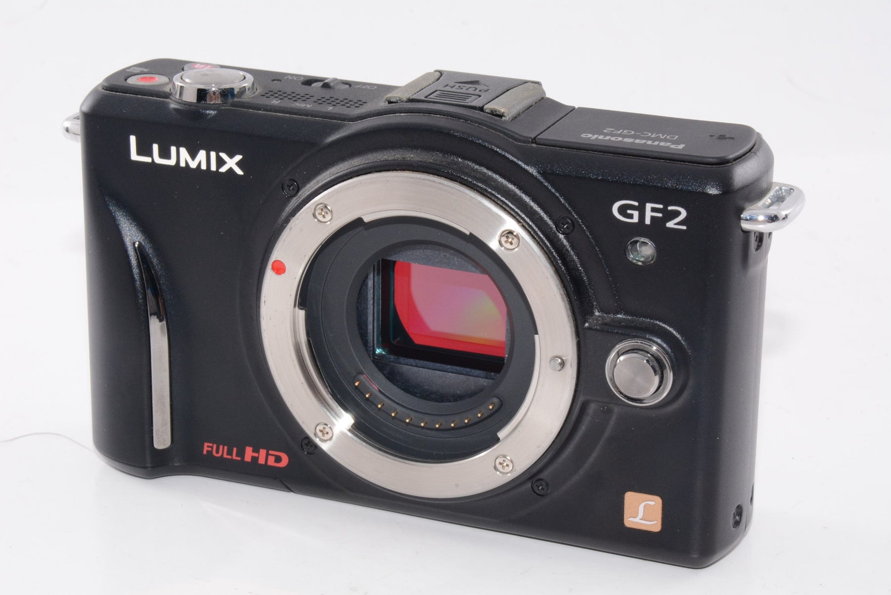 【外観特上級】パナソニック デジタル一眼カメラ GF2 ボディ フルハイビジョンムービー一眼 エスプリブラック DMC-GF2 -K