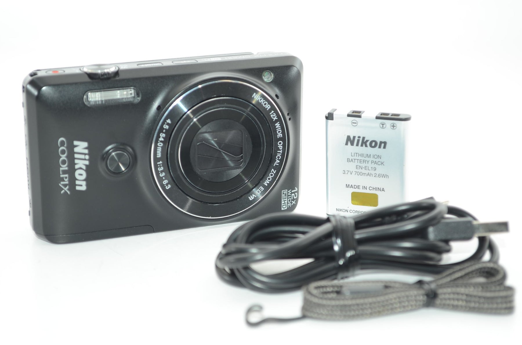 【外観並級】Nikon デジタルカメラ COOLPIX S6900 12倍ズーム 1602万画素 リッチブラック S6900BK