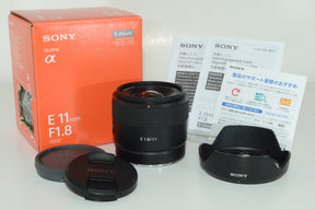 【外観特上級】ソニー SONY 大口径広角単焦点レンズ E 11 mm F1.8 Eマウント用 APS-C専用 SEL11F18