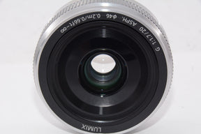 【外観特上級】パナソニック 単焦点レンズ マイクロフォーサーズ用 ルミックス G 20mm/F1.7 II ASPH. シルバー H-H020A-S