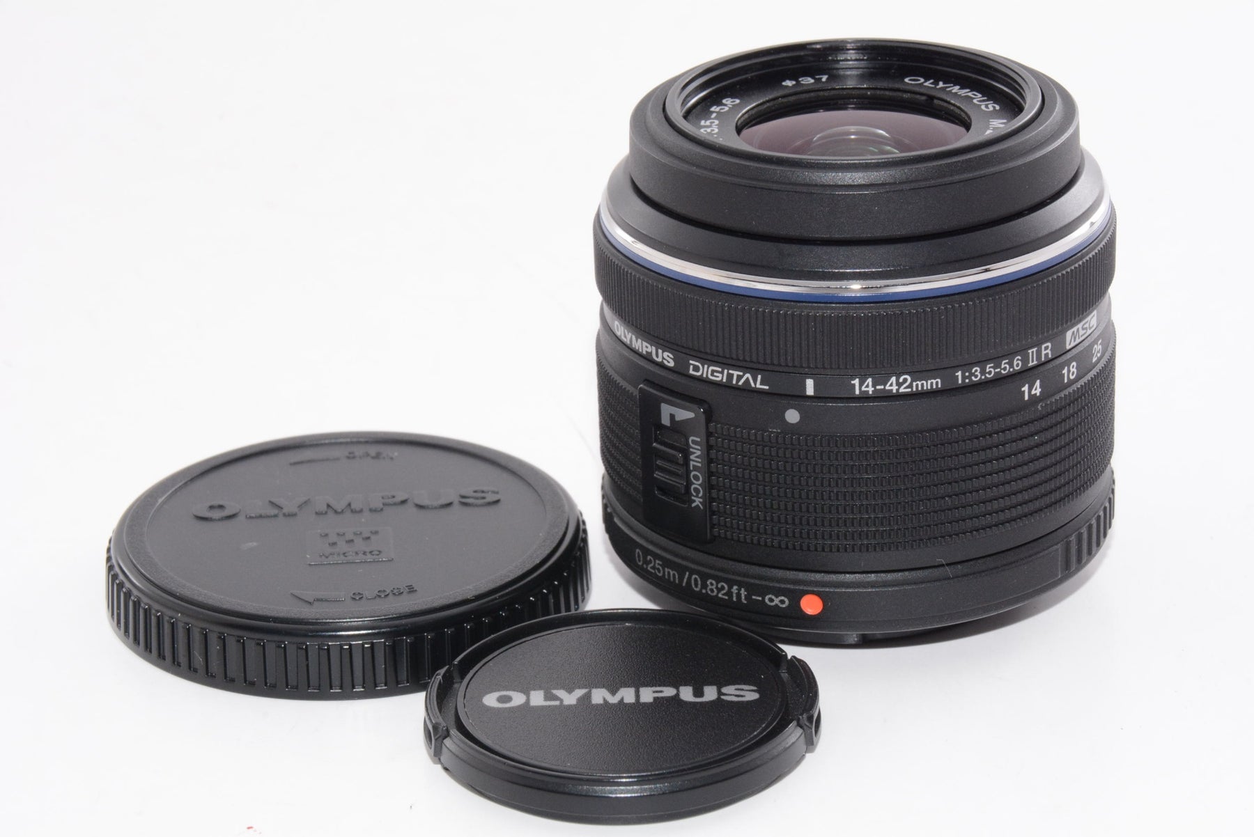 【外観並級】OLYMPUS 標準ズームレンズ M.ZUIKO DIGITAL 14-42mm F3.5-5.6 II R ブラック