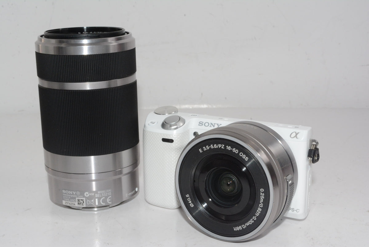 【外観特上級】SONY ミラーレス一眼カメラ NEX-5T ダブルズームレンズキット(ホワイト)
