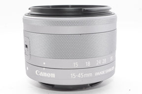【外観特上級】Canon 標準ズームレンズ EF-M15-45mm F3.5-6.3IS STM(シルバー) ミラーレス一眼対応 EF-M15-45ISSTMSL