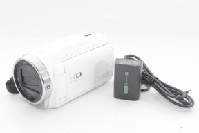 【外観特上級】ソニー SONY ビデオカメラHDR-CX675 32GB  光学30倍 ホワイト Handycam HDR-CX675 W
