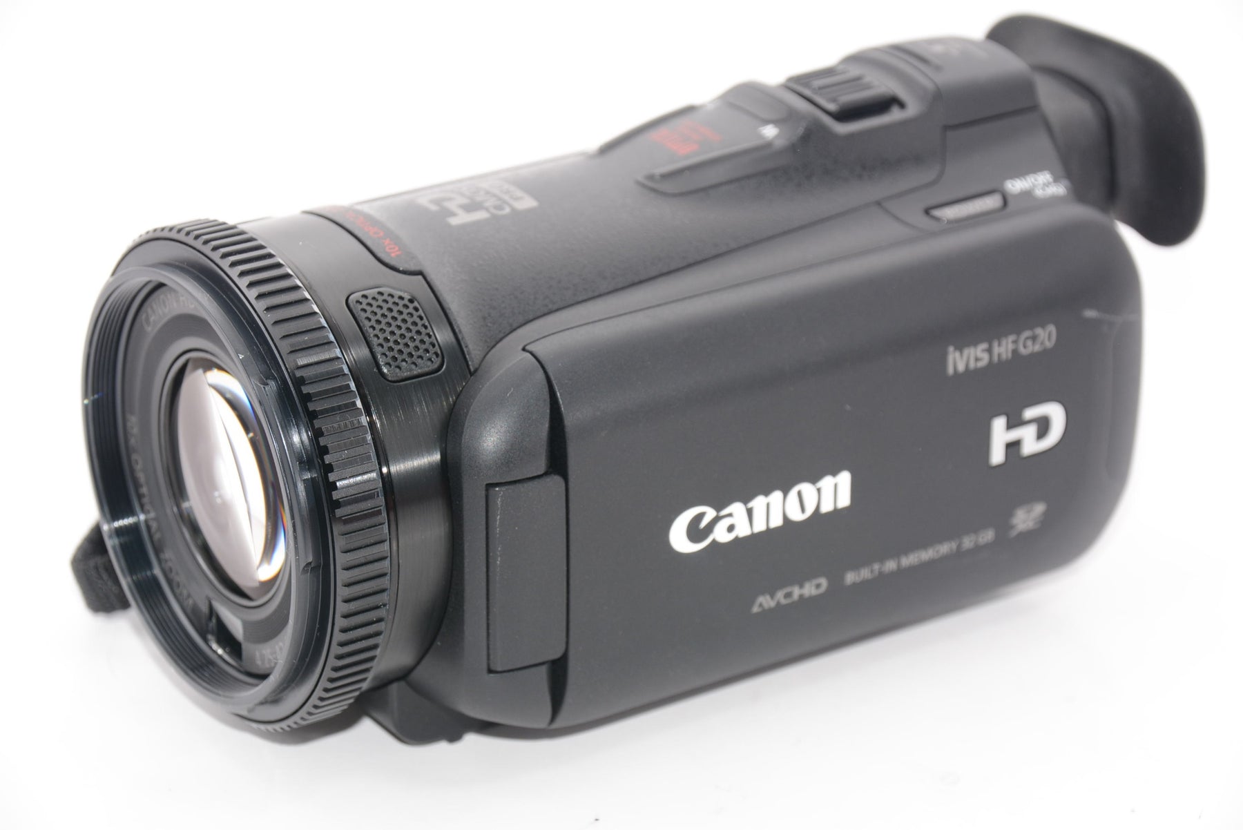 【外観並級】Canon デジタルビデオカメラ iVIS HF G20 光学10倍ズーム 内蔵32GBメモリー ブラック IVISHFG20