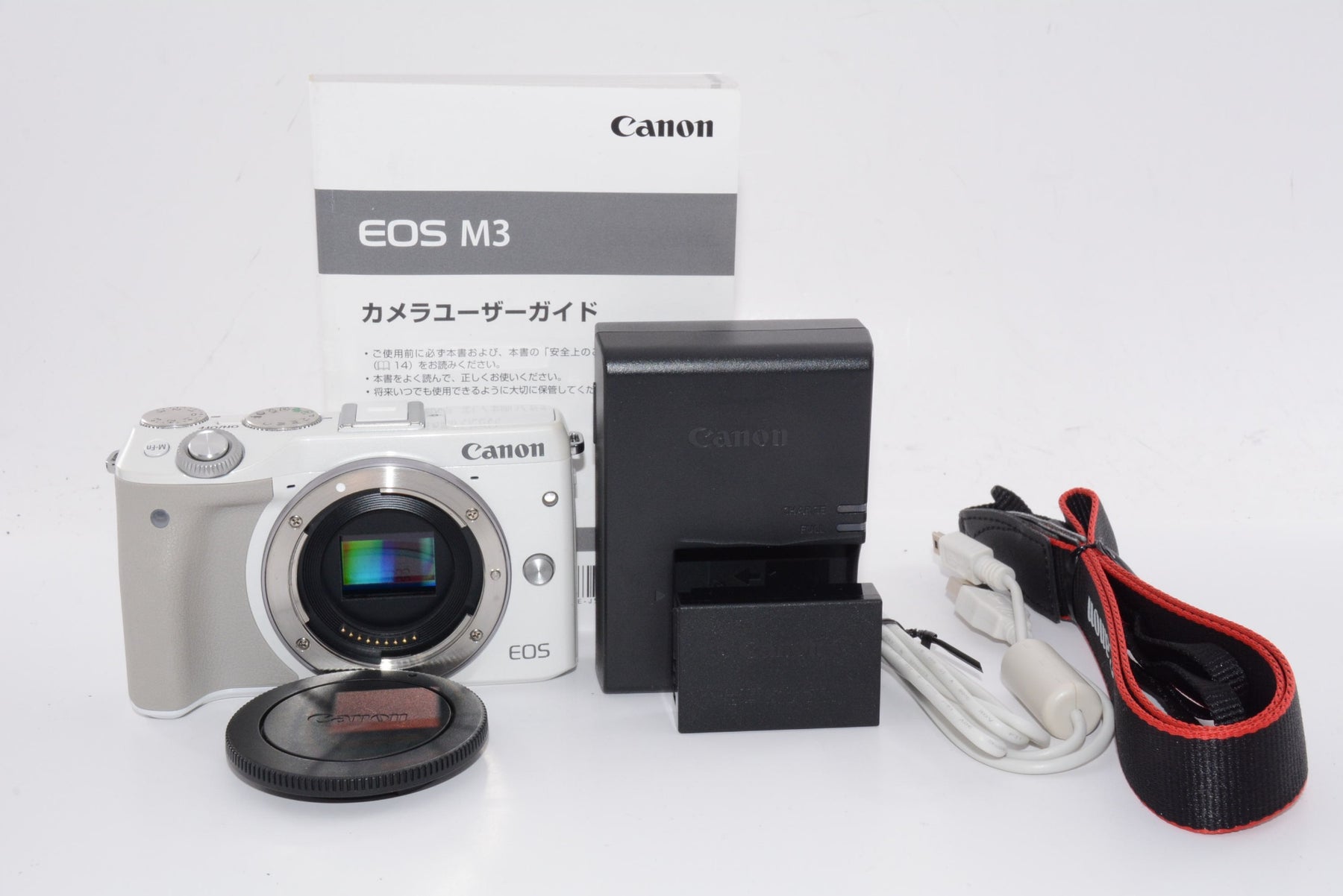 【外観特上級】Canon ミラーレス一眼カメラ EOS M3 ボディ(ホワイト) EOSM3WH-BODY