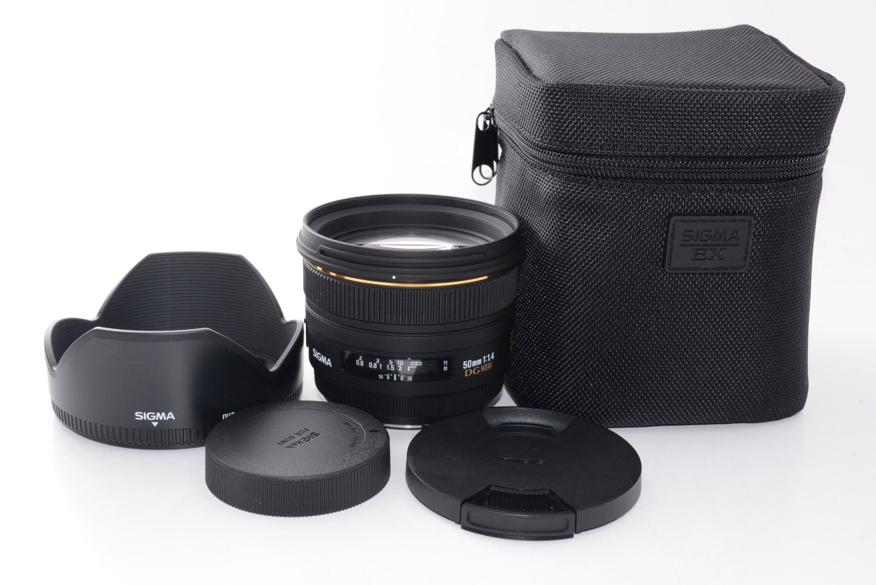 【外観特上級】SIGMA 単焦点標準レンズ 50mm F1.4 EX DG HSM ソニー用 フルサイズ対応 310622