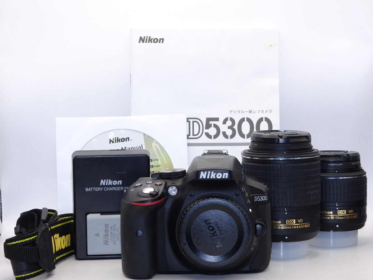 【外観並級】Nikon デジタル一眼レフカメラ D5300 ダブルズームキット2 ブラック