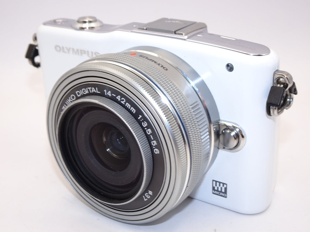 【外観並級】OLYMPUS ミラーレス一眼 PEN mini E-PM1 レンズキット ホワイト E-PM1 LKIT WHT